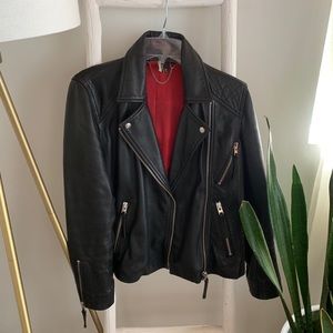 *FLASH SALE*JKT RMVD MON* Leather Moto Jacket
